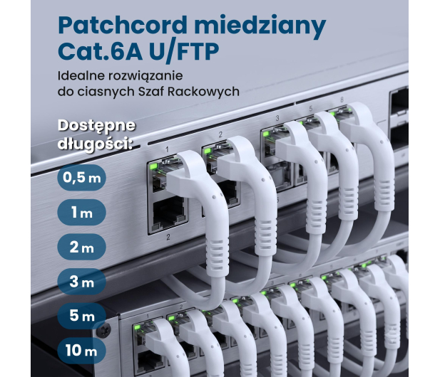 ExtraLink Kat.6A U/FTP 10m 1Gbps Patchcord LAN miedź skrętka kątowy - 1543890 - zdjęcie 10