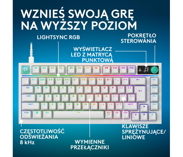 Logitech G316 X 75 biały - 1598706 - zdjęcie 2
