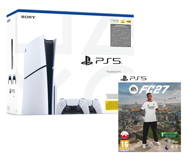 Sony PlayStation 5 Slim + DualSense White + EA Sports FC 27 - 1601702 - zdjęcie