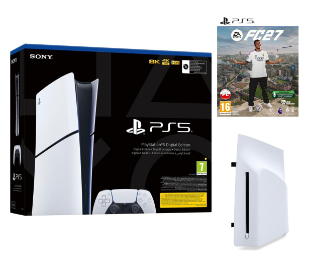 Sony PlayStation 5 Slim Digital + Disc drive + EA Sports FC 27 - 1601705 - zdjęcie