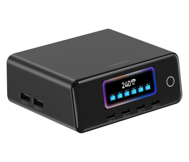 Silver Monkey Ładowarka Gan Pro Desk 240W PD Czarna - 1572480 - zdjęcie