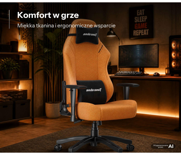 Anda Seat Luna L materiałowy pomarańczowy - 1598039 - zdjęcie 6