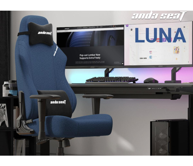 Anda Seat Luna L materiałowy granatowy - 1598041 - zdjęcie 7