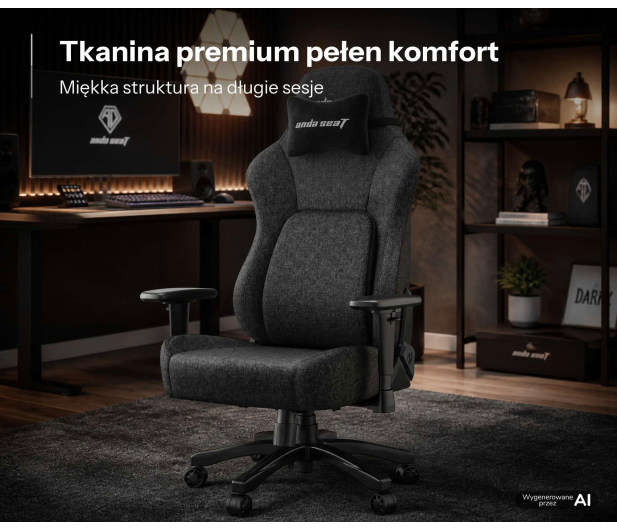 Anda Seat Phantom 4 L materiałowy szary - 1598035 - zdjęcie 5
