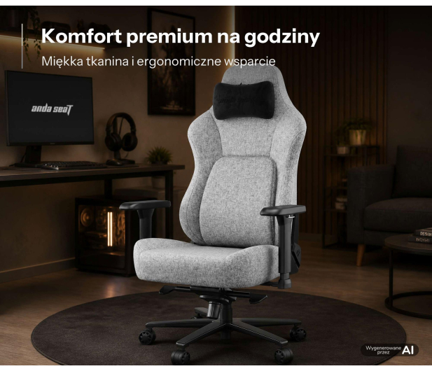 Anda Seat Phantom 4 Pro L materiałowy szary - 1598037 - zdjęcie 5