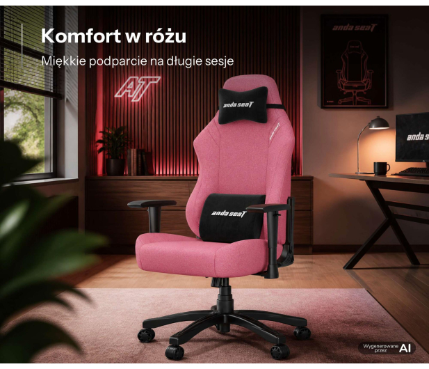 Anda Seat Luna L materiałowy różowy - 1598040 - zdjęcie 6