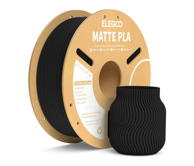 Elegoo PLA Matte ELEGOO (Czarny) - 1583624 - zdjęcie