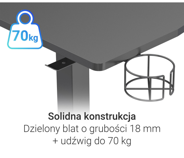 Silver Monkey Biurko elektryczne ED-140 black - 1162664 - zdjęcie 6