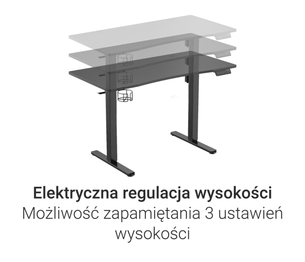 Silver Monkey Biurko elektryczne ED-140 carbon - 1162665 - zdjęcie 4