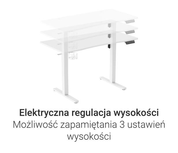 Silver Monkey Biurko elektryczne ED-160 white - 1258044 - zdjęcie 5