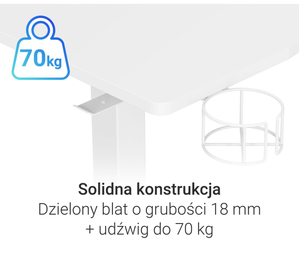 Silver Monkey Biurko elektryczne ED-160 white - 1258044 - zdjęcie 7