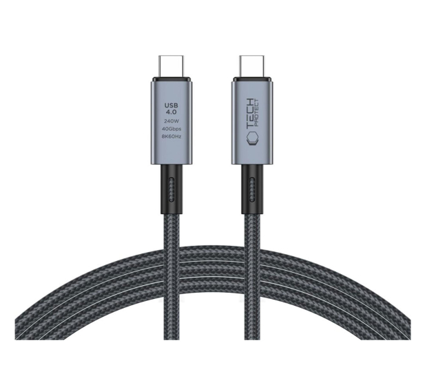 Tech-Protect ULTRABOOST USB 4.0 8K 40GBPS TYPE-C CABLE PD 240W 200CM GREY - 1600752 - zdjęcie