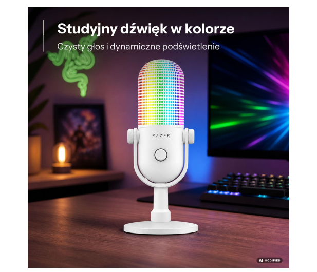 Razer Seiren V3 Chroma 32bit DSP White - 1584223 - zdjęcie 4