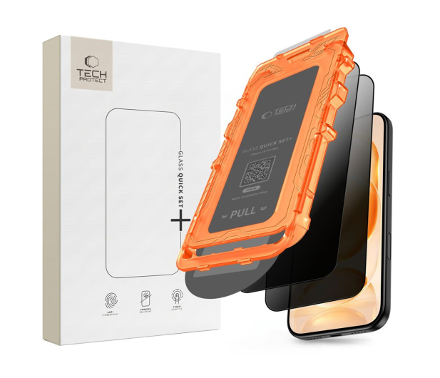 Tech-Protect Szkło Prywatyzujące Quick Set Spy+ 2-Pack Do Iphone 18 Pro - 1586930 - zdjęcie