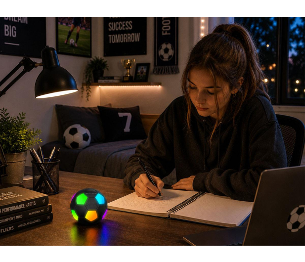 MusicMate Głośnik Bluetooth MM-SB40-B FootballWave LED - 1588478 - zdjęcie 5