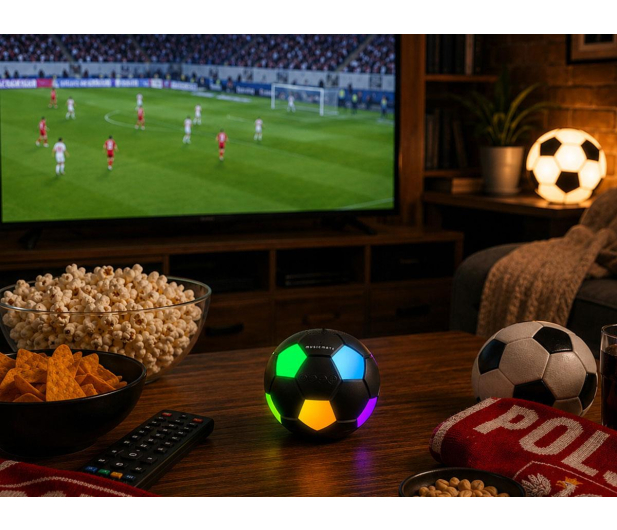 MusicMate Głośnik Bluetooth MM-SB40-B FootballWave LED - 1588478 - zdjęcie 9