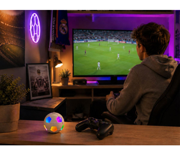 MusicMate Głośnik Bluetooth MM-SB40-W FootballWave LED - 1588291 - zdjęcie 5