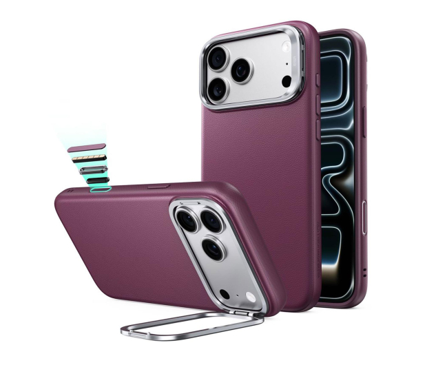 ESR Leather Kickstand Magsafe Do Iphone 17 Pro / 18 Pro - 1586870 - zdjęcie
