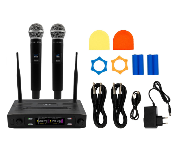 MusicMate Bezprzewodowy zestaw mikrofonowy MM-500 VocalPro Duo - 1588504 - zdjęcie 7