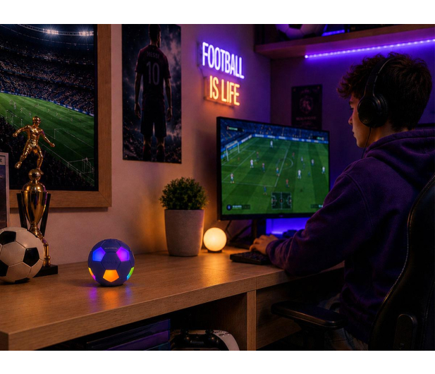 MusicMate Głośnik Bluetooth MM-SB40-N FootballWave LED - 1588479 - zdjęcie 7