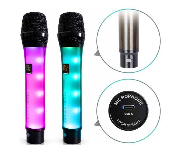 MusicMate Mikrofon bezprzewodowy zestaw MM-300 ColorVoice Duo - 1588511 - zdjęcie 5