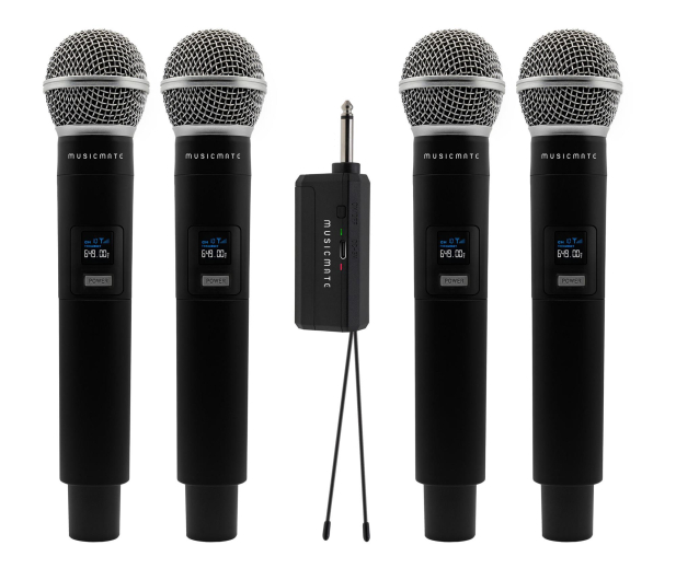 MusicMate Bezprzewodowy zestaw mikrofonowy MM-600 QuadraVoice - 1588506 - zdjęcie