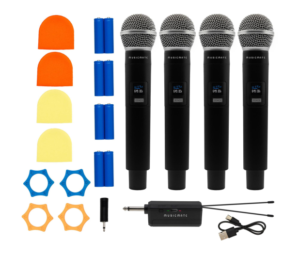 MusicMate Bezprzewodowy zestaw mikrofonowy MM-600 QuadraVoice - 1588506 - zdjęcie 9