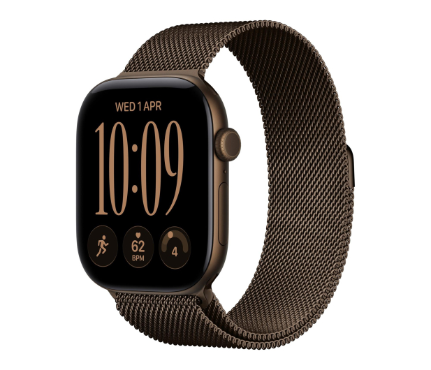 Apple Watch 12 46/Ciemny brąz Alu/Ciemny brąz Mediolańska S/M 5G - 1594101 - zdjęcie