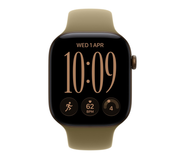 Apple Watch 12 46/Ciemny brąz Alu/Oliwkowy Pasek S/M GPS - 1594058 - zdjęcie 2