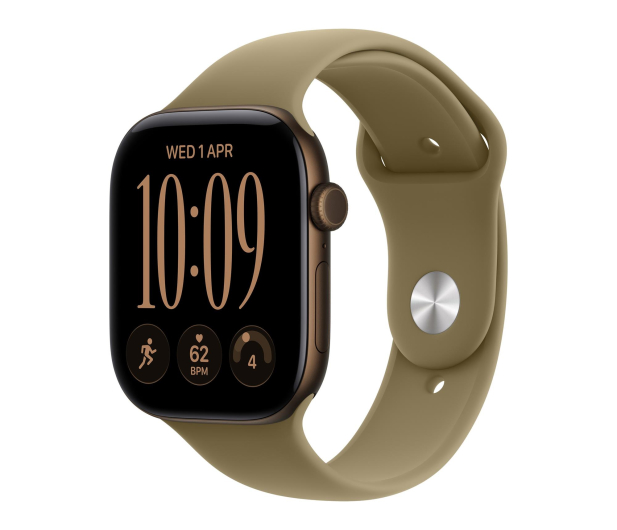 Apple Watch 12 46/Ciemny brąz Alu/Oliwkowy Pasek M/L 5G - 1594075 - zdjęcie