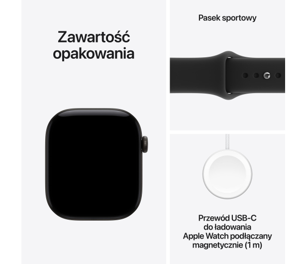 Apple Watch 12 42/Czarny Alu/Czarny Pasek M/L 5G - 1594063 - zdjęcie 7
