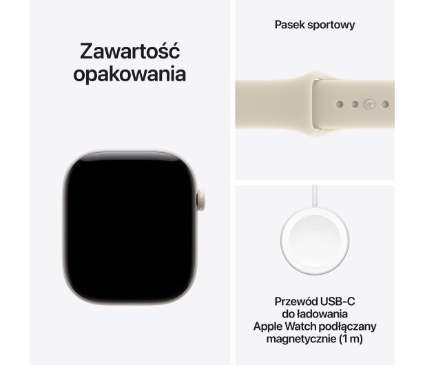 Apple Watch 12 42/Biała perła Ceramika/Piaskowy Pasek S/M 5G - 1594090 - zdjęcie 7