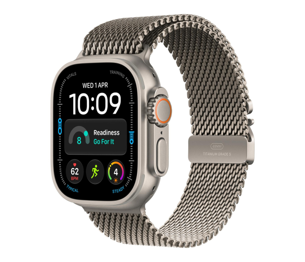 Apple Watch Ultra 4/Naturalny Tytan/Naturalny Tytan Mediolańska M - 1594105 - zdjęcie