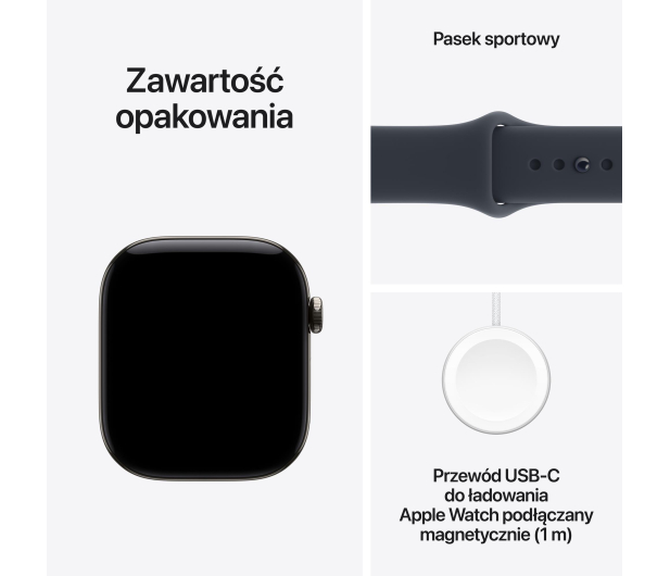 Apple Watch 12 42/Naturalny tytan/Granatowy Pasek S/M 5G - 1594076 - zdjęcie 7