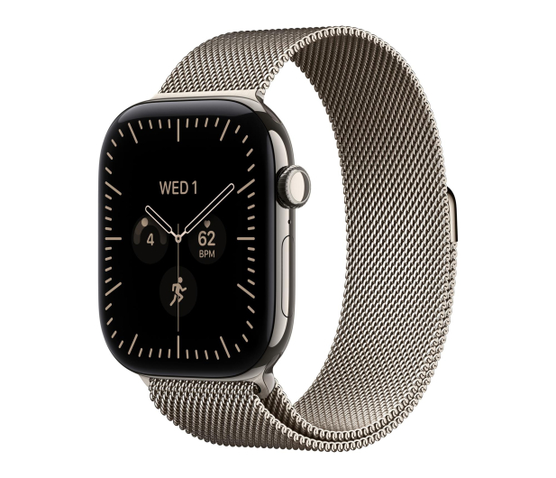 Apple Watch 12 42/Naturalny tytan/Mediolańska Bransoleta 5G - 1594078 - zdjęcie
