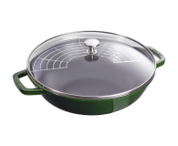 Staub wok żeliwny z pokrywką 30 cm, zielony - 1023610 - zdjęcie 2