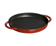 Staub Okrągła żeliwna grillowa z dwoma uchwytami 26 cm, czerwona - 1023654 - zdjęcie 1