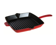 Staub Kwadratowa żeliwna grillowa 26 cm, czerwona - 1023666 - zdjęcie 1
