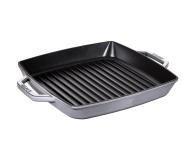 Staub Kwadratowa żeliwna grillowa z dwoma uchwytami 28 cm, grafit - 1023672 - zdjęcie 1