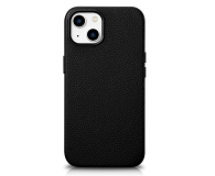 iCarer Litchi Leather Case iPhone 14 Plus (MagSafe) czarny - 1201066 - zdjęcie 1