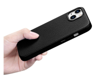 iCarer Litchi Leather Case iPhone 14 Plus (MagSafe) czarny - 1201066 - zdjęcie 8