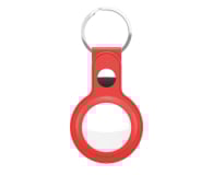 Lokalizator i komunikator KeyBudz AirTag Keyring skórzane etui ochronne do AirTag red