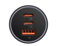 Baseus Samochodowa 65W GaN 2x USB-C USB-A Golden Contactor Pro - 1238473 - zdjęcie 5