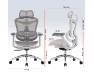 Sihoo DORO C300L Mesh biały - 1542355 - zdjęcie 16