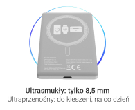 Silver Monkey Smart 5 000 mAh MagSafe UltraSlim 3w1 Biały obłok - 1487255 - zdjęcie 7