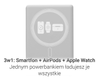 Silver Monkey Smart 5 000 mAh MagSafe UltraSlim 3w1 Biały obłok - 1487255 - zdjęcie 4