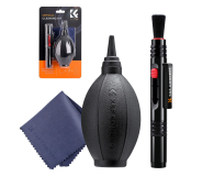 K&F Concept Zestaw czyszczący 3w1 - gruszka, mikrofibra, piórko fotograf - 1550373 - zdjęcie 1
