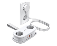 Orico Listwa zasilająca 2xSchuko, 2xUSB-A, USB-C, 1,5m , biała - 1552190 - zdjęcie 1