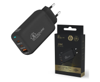 ExtraLink SMART LIFE GAN CHARGER 65W, 2xUSB-C+USB-A, BLACK, CHARESL02 - 1570042 - zdjęcie 1