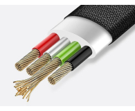 USAMS Kabel pleciony U-Light USB-C czerwony - 1569149 - zdjęcie 3